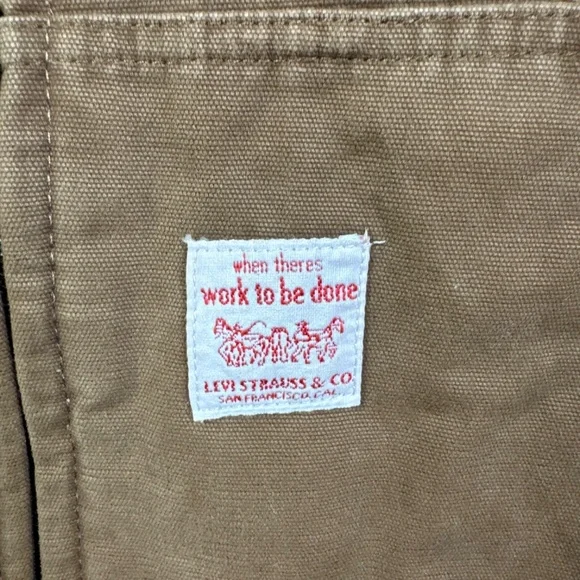 Levi's Potrero Worker Brown Hooded Trucker Jacket Quilted Lined Men's Size XXL